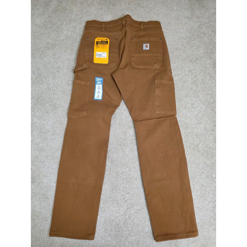 Carhartt women Rugged Flex Relaxed Fit Twill Double Front Work Pants Brown 8R - Picture 6 of 7